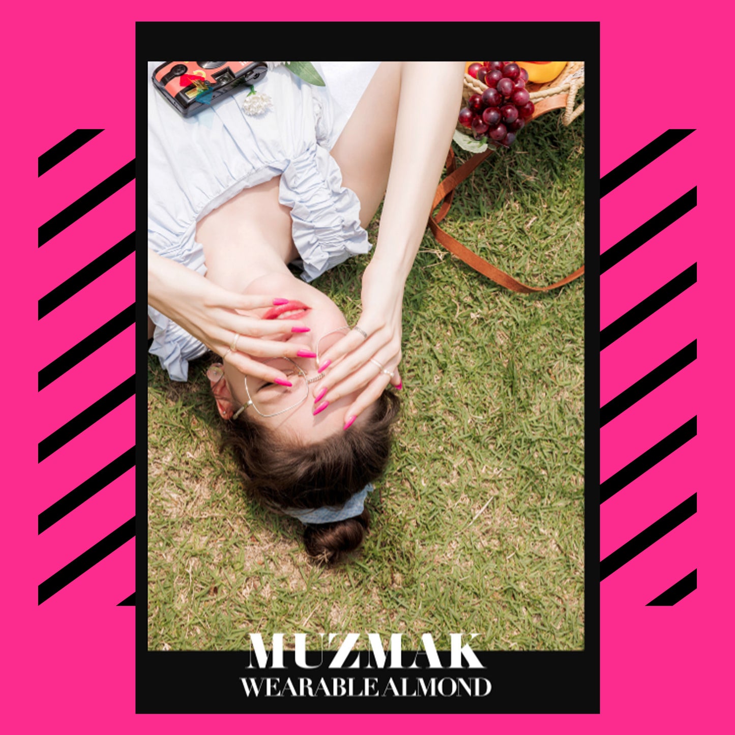 Muzmak (N Punch Pink Nail) 36pcs Nail Art Pattern Sticker Set Semicure Nail