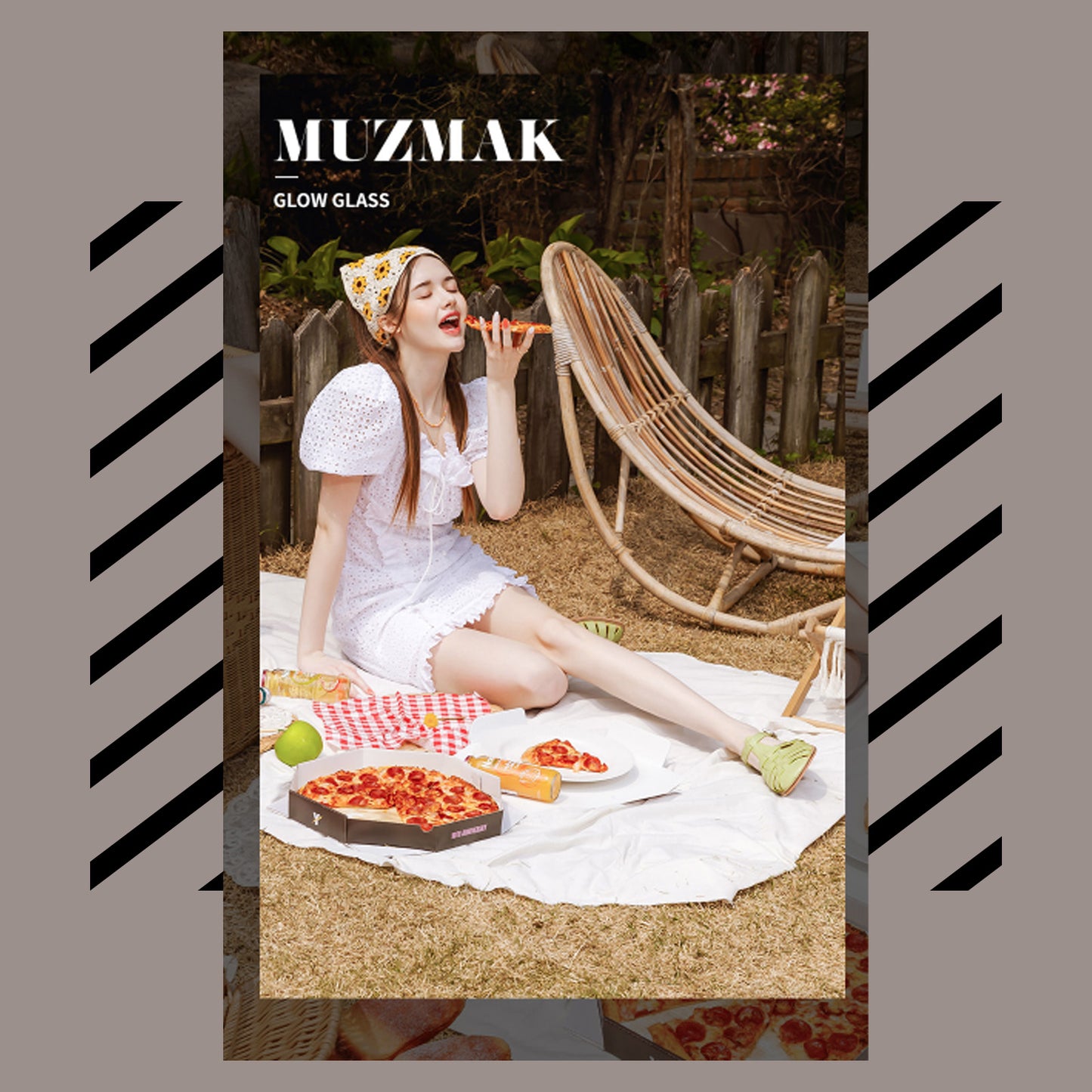 Muzmak ((Almond) N Yogurt Syrup Nail) 36pcs Nail Art Pattern Sticker Set Semicure Nail
