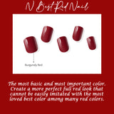 Muzmak (N Best Red Nail (Regular Square)) 36pcs Nail Art Pattern Sticker Set Semicure Nail
