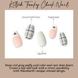 Muzmak ((Coffin) N Kitsch Funky Check Nail) 36pcs Nail Art Pattern Sticker Set Semicure Nail