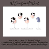 Muzmak (N Cow Point Nail) 36pcs Nail Art Pattern Sticker Set Semicure Nail