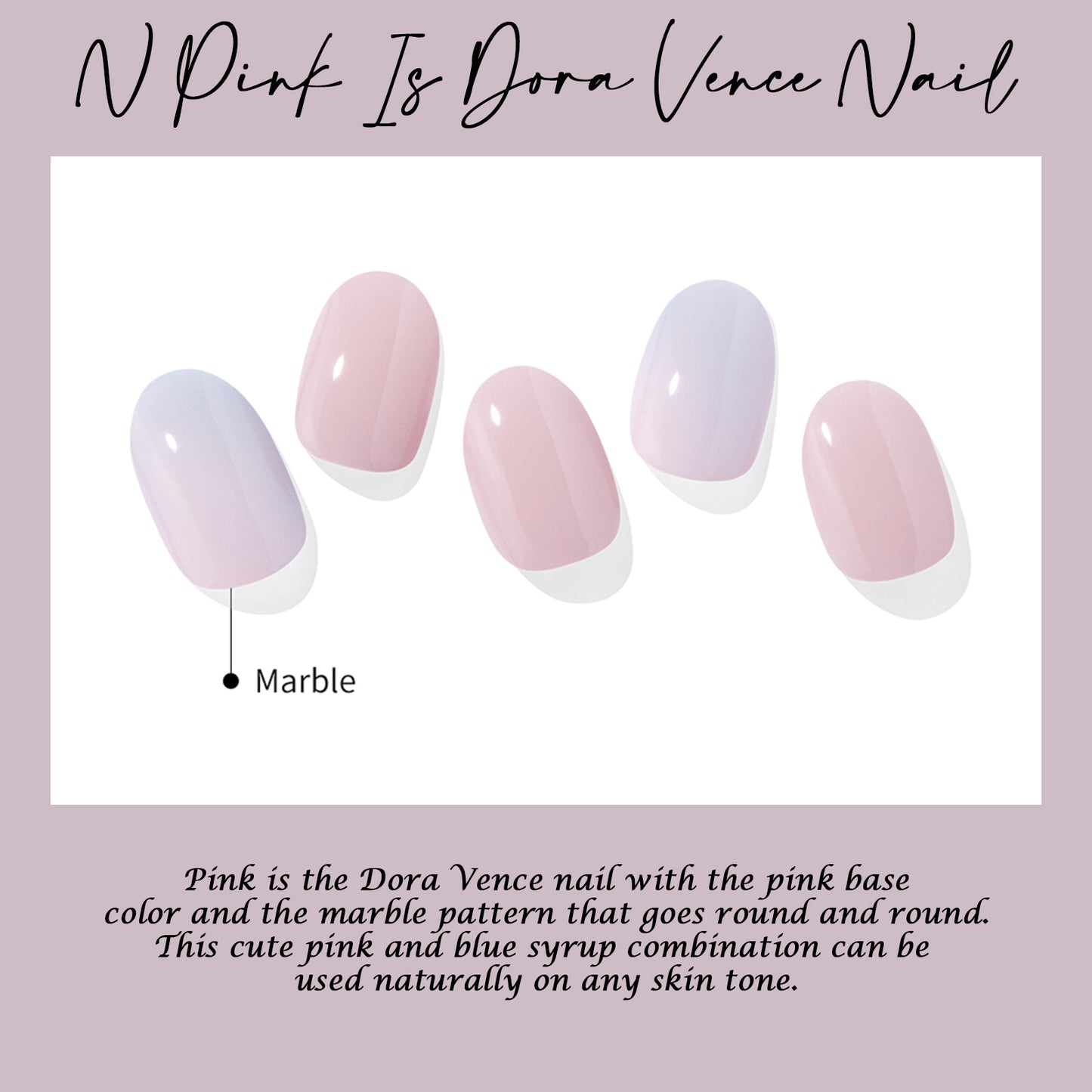 Ohora (N Pink Is Dora Vence Nail) 30pcs 16 Basic 14 Point Nail Art Pattern Sticker Set Semicure Nail