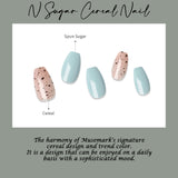 Muzmak (N Sugar Cereal (Coffin) Nail) 36pcs Nail Art Pattern Sticker Set Semicure Nail