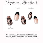 Muzmak (N Awesome Zebra Nail) 36pcs Nail Art Pattern Sticker Set Semicure Nail