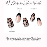 Muzmak (N Awesome Zebra Nail) 36pcs Nail Art Pattern Sticker Set Semicure Nail