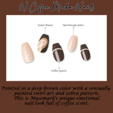 Muzmak (N Coffee Mocha Nail) 36pcs Nail Art Pattern Sticker Set Semicure Nail