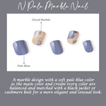 Muzmak (N Pale Marble (Regular Square) Nail) 36pcs Nail Art Pattern Sticker Set Semicure Nail