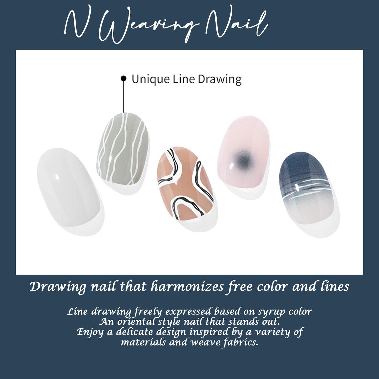 Ohora (N Weaving Nail) 30pcs 16 Basic 14 Point Nail Art Pattern