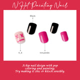 Muzmak ((Regular Square) N Hot Painting Nail) 36pcs Nail Art Pattern Sticker Set Semicure Nail