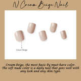 Muzmak (N Cream Beige Nail) 36pcs Nail Art Pattern Sticker Set Semicure Nail