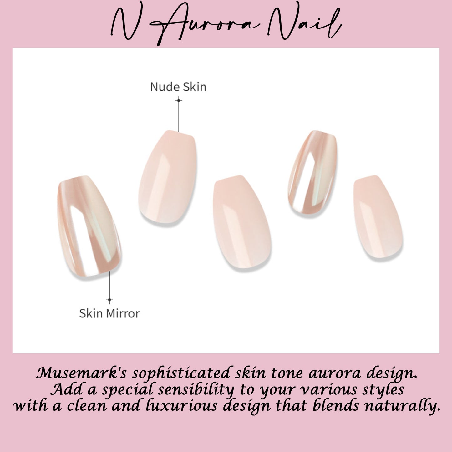 Muzmak ((Coffin) N Aurora Nail) 36pcs Nail Art Pattern Sticker Set Semicure Nail
