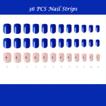 Muzmak ((Regular Square) N Twinkle Twinkle Nail) 36pcs Nail Art Pattern Sticker Set Semicure Nail