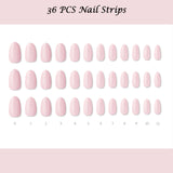Muzmak ((Almond) N Strawberry Latte Nail) 36pcs Nail Art Pattern Sticker Set Semicure Nail