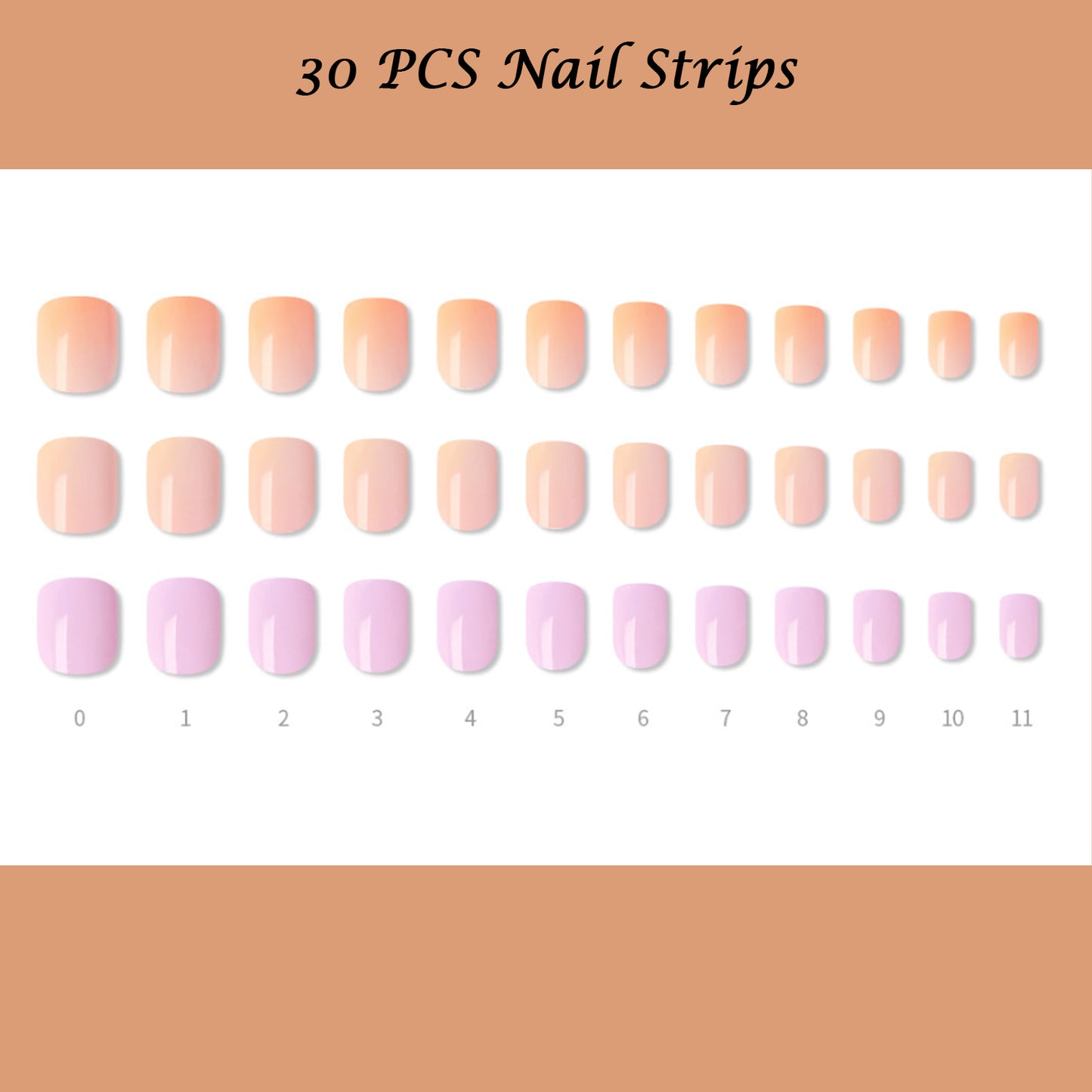 Muzmak ((Short Square) N Sugar Glow Nail) 36pcs Nail Art Pattern Sticker Set Semicure Nail