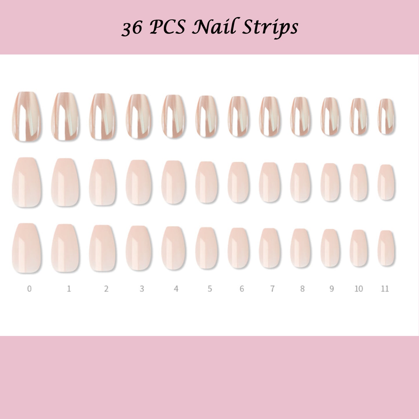 Muzmak ((Coffin) N Aurora Nail) 36pcs Nail Art Pattern Sticker Set Semicure Nail
