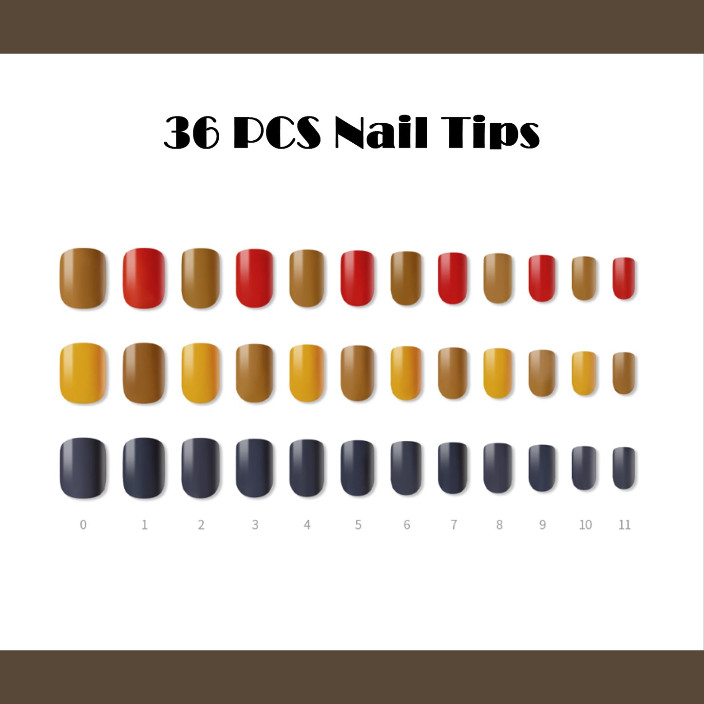 Muzmak (N Jet Palette (Regular Square) Nail) 36pcs Nail Art Pattern Sticker Set Semicure Nail