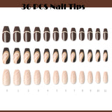 Muzmak (N Coffee Mocha Nail) 36pcs Nail Art Pattern Sticker Set Semicure Nail