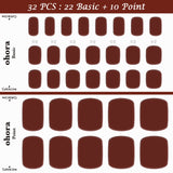 Ohora (P Chili Pedi) 32pcs 22 Basic 10 Point Nail Art Pattern Sticker Nail Gel Set Pedicure