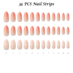 Muzmak (N Ginger Mellow W (Almond) Nail) 36pcs Nail Art Pattern Sticker Set Semicure Nail