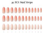 Muzmak (N Ginger Mellow W (Almond) Nail) 36pcs Nail Art Pattern Sticker Set Semicure Nail