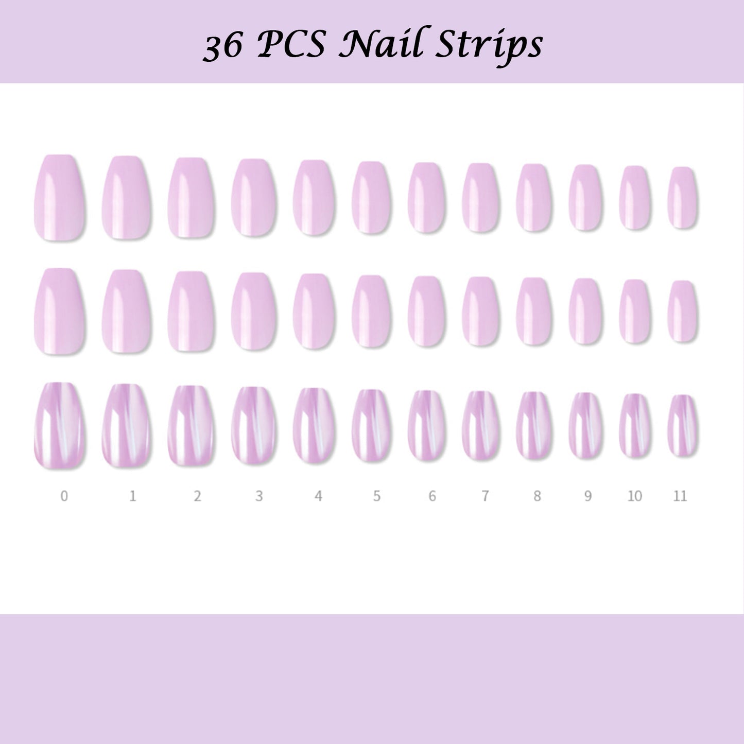 Muzmak ((Coffin) N Purple Nail) 36pcs Nail Art Pattern Sticker Set Semicure Nail