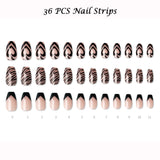 Muzmak (N Awesome Zebra Nail) 36pcs Nail Art Pattern Sticker Set Semicure Nail