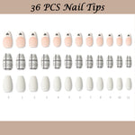 Muzmak ((Coffin) N Kitsch Funky Check Nail) 36pcs Nail Art Pattern Sticker Set Semicure Nail