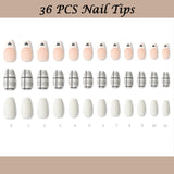 Muzmak ((Coffin) N Kitsch Funky Check Nail) 36pcs Nail Art Pattern Sticker Set Semicure Nail