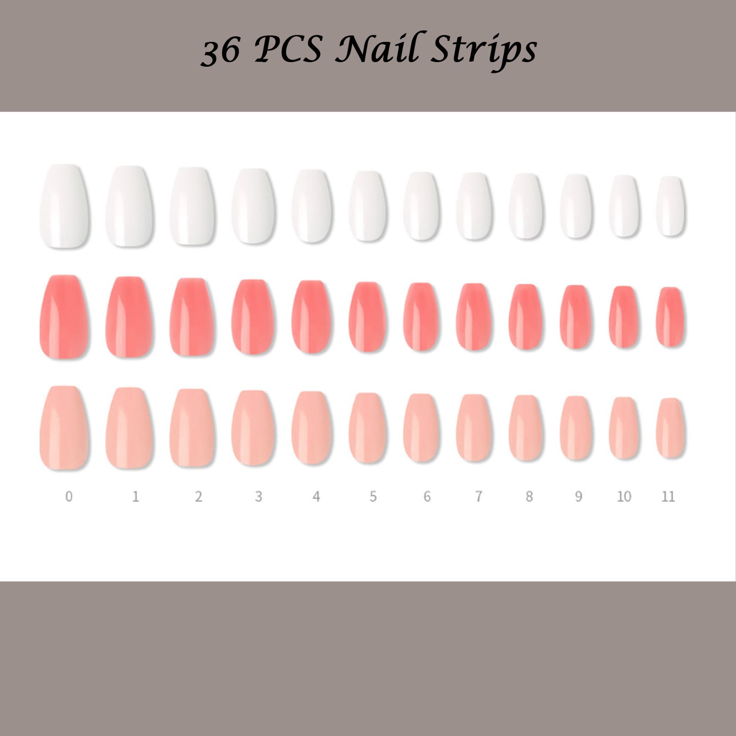 Muzmak ((Almond) N Yogurt Syrup Nail) 36pcs Nail Art Pattern Sticker Set Semicure Nail