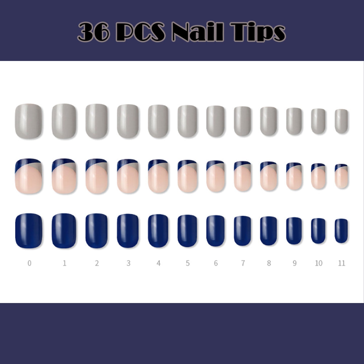 Muzmak (N Edge Line Nail) 36pcs Nail Art Pattern Sticker Set Semicure Nail