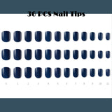 Muzmak (N Classic Navy Nail) 36pcs Nail Art Pattern Sticker Set Semicure Nail