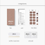 Ohora (P Mocha Pedi) 32pcs 22 Basic 10 Point Nail Art Pattern Sticker Nail Gel Set Pedicure