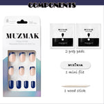 Muzmak (N Edge Line Nail) 36pcs Nail Art Pattern Sticker Set Semicure Nail