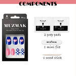 Muzmak (N Bubble Bubble Nail) 36pcs Nail Art Pattern Sticker Set Semicure Nail