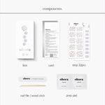Ohora (P Look At My Thumb Pedi) 32pcs 22 Basic 10 Point Nail Art Pattern Sticker Nail Gel Set Pedicure