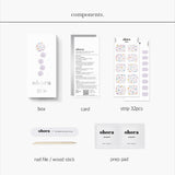 Ohora (P Look At My Thumb Pedi) 32pcs 22 Basic 10 Point Nail Art Pattern Sticker Nail Gel Set Pedicure