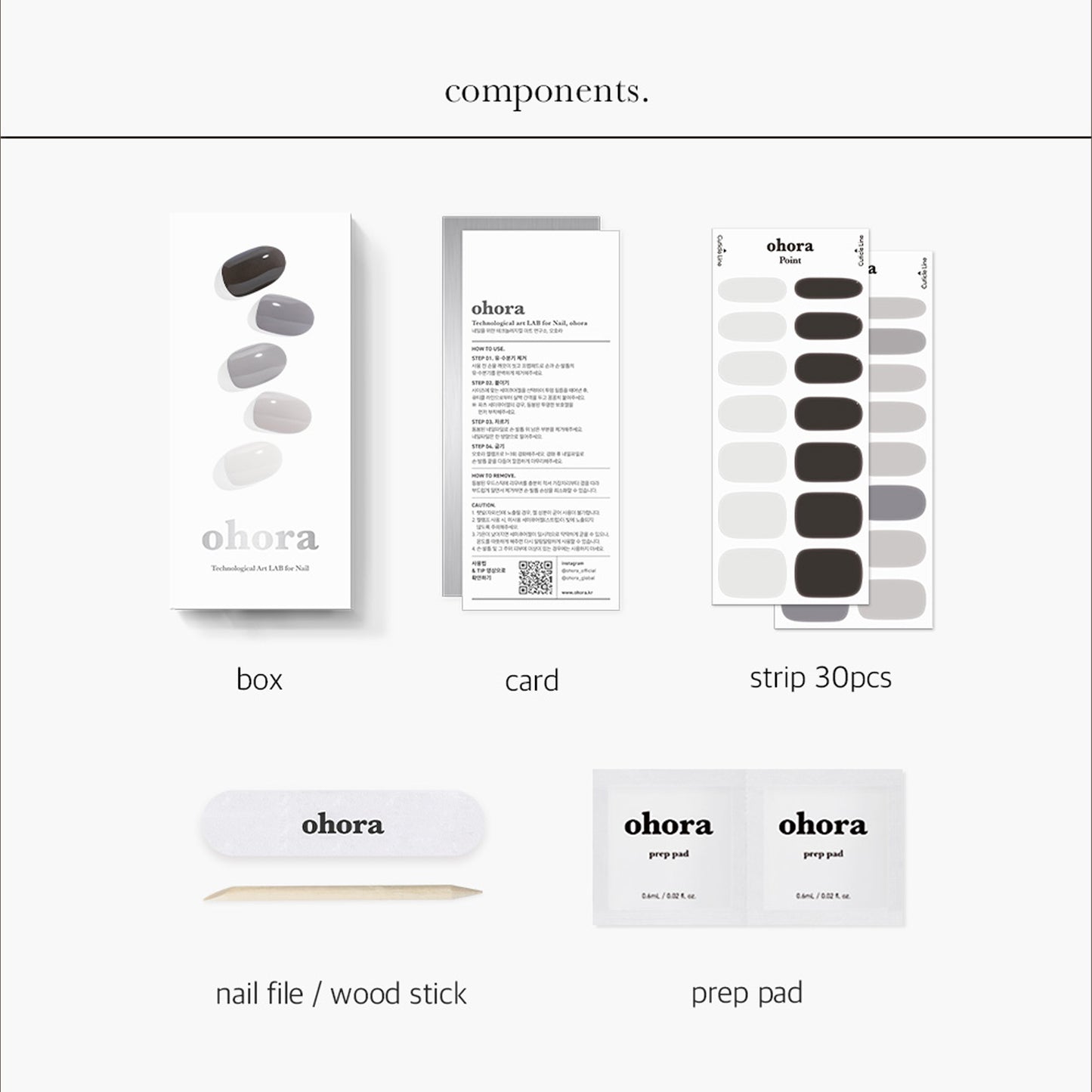 Ohora (N Raphine Nail) 30pcs 16 Basic 14 Point Nail