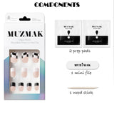 Muzmak (N Checkerborad Wave (Regular Square) Nail) 36pcs Nail Art Pattern