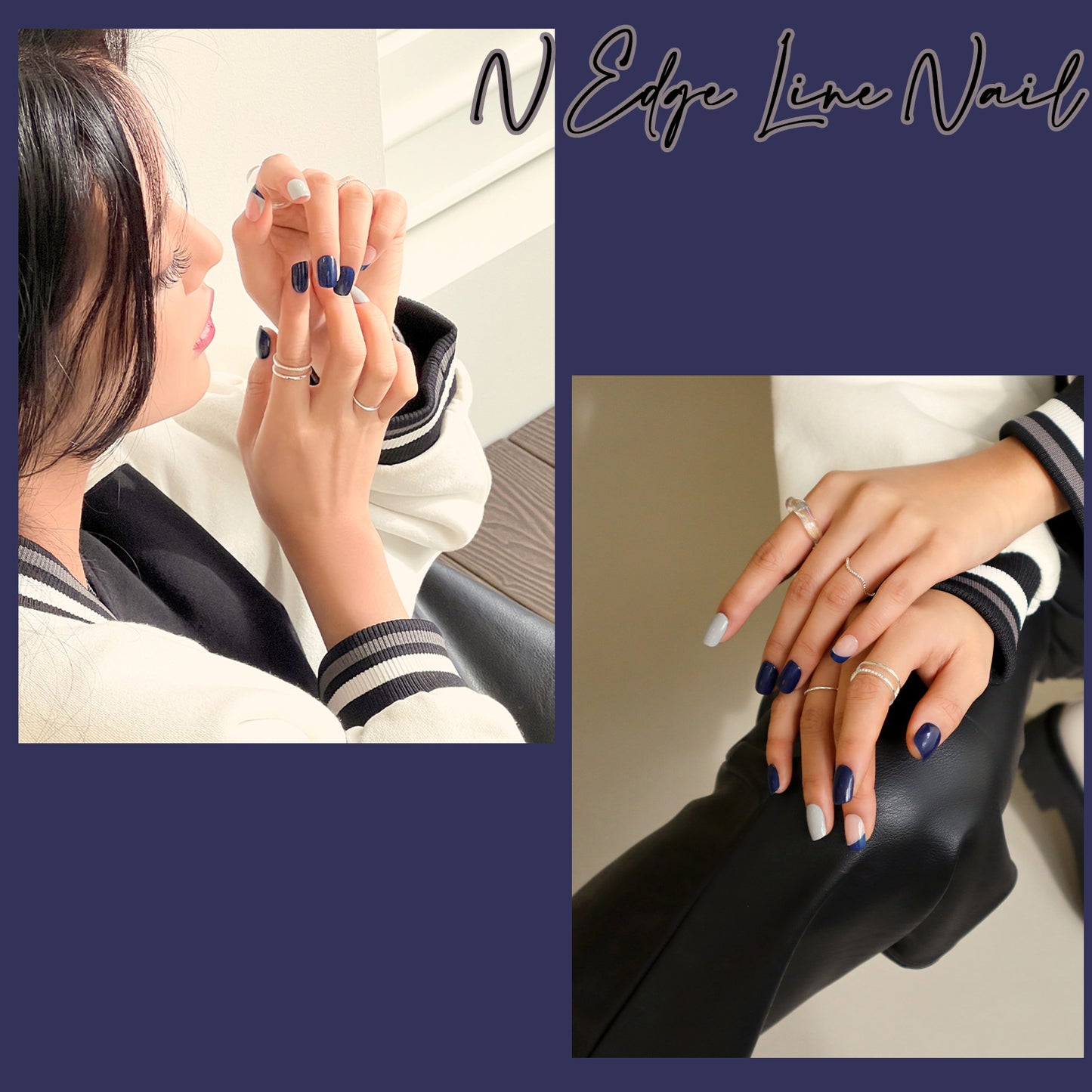 Muzmak (N Edge Line Nail) 36pcs Nail Art Pattern Sticker Set Semicure Nail