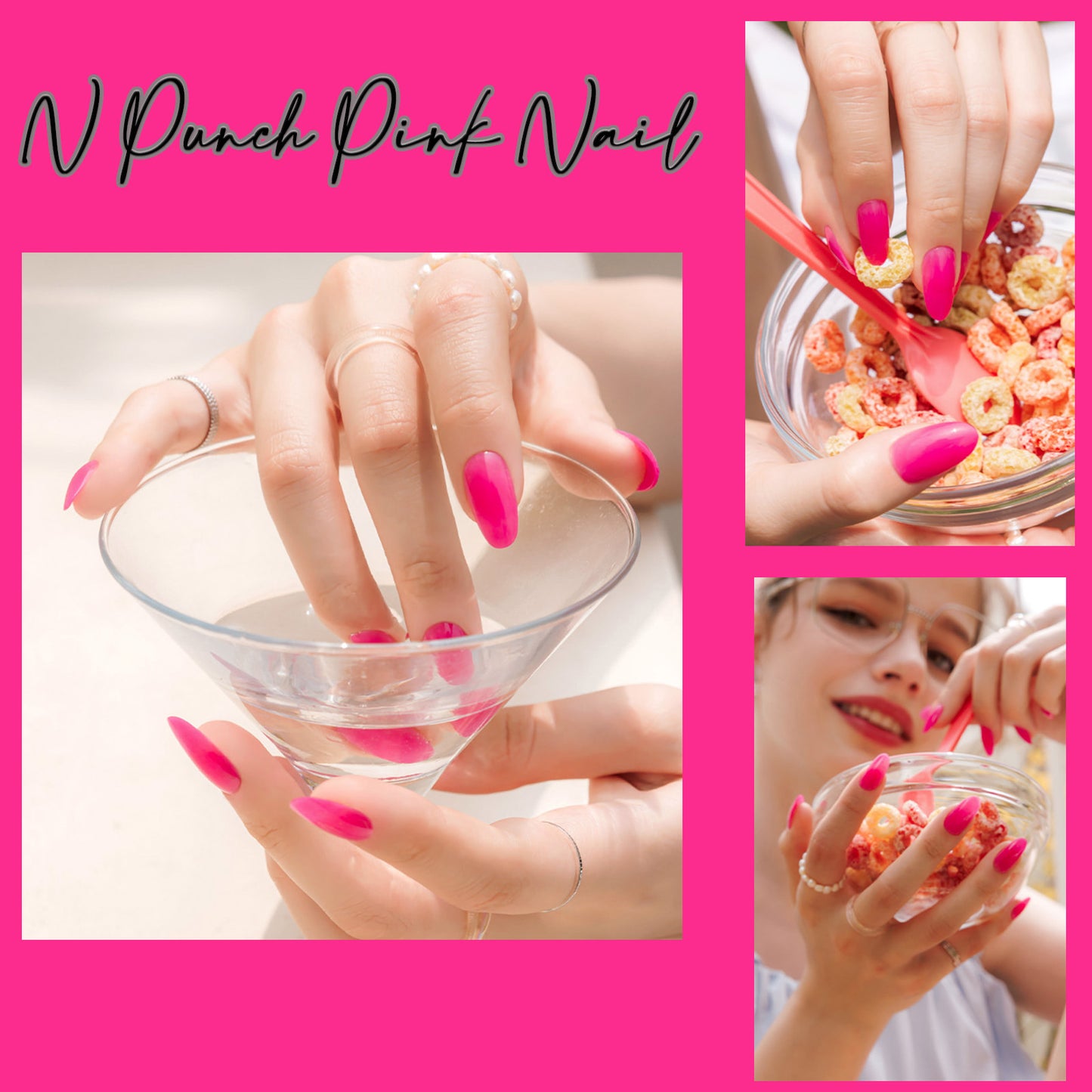 Muzmak (N Punch Pink Nail) 36pcs Nail Art Pattern Sticker Set Semicure Nail