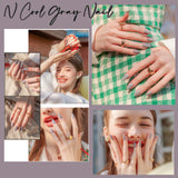 Muzmak ((Coffin) N Cool Gray Nail) 36pcs Nail Art Pattern Sticker Set Semicure Nail