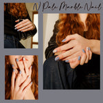 Muzmak (N Pale Marble (Regular Square) Nail) 36pcs Nail Art Pattern Sticker Set Semicure Nail