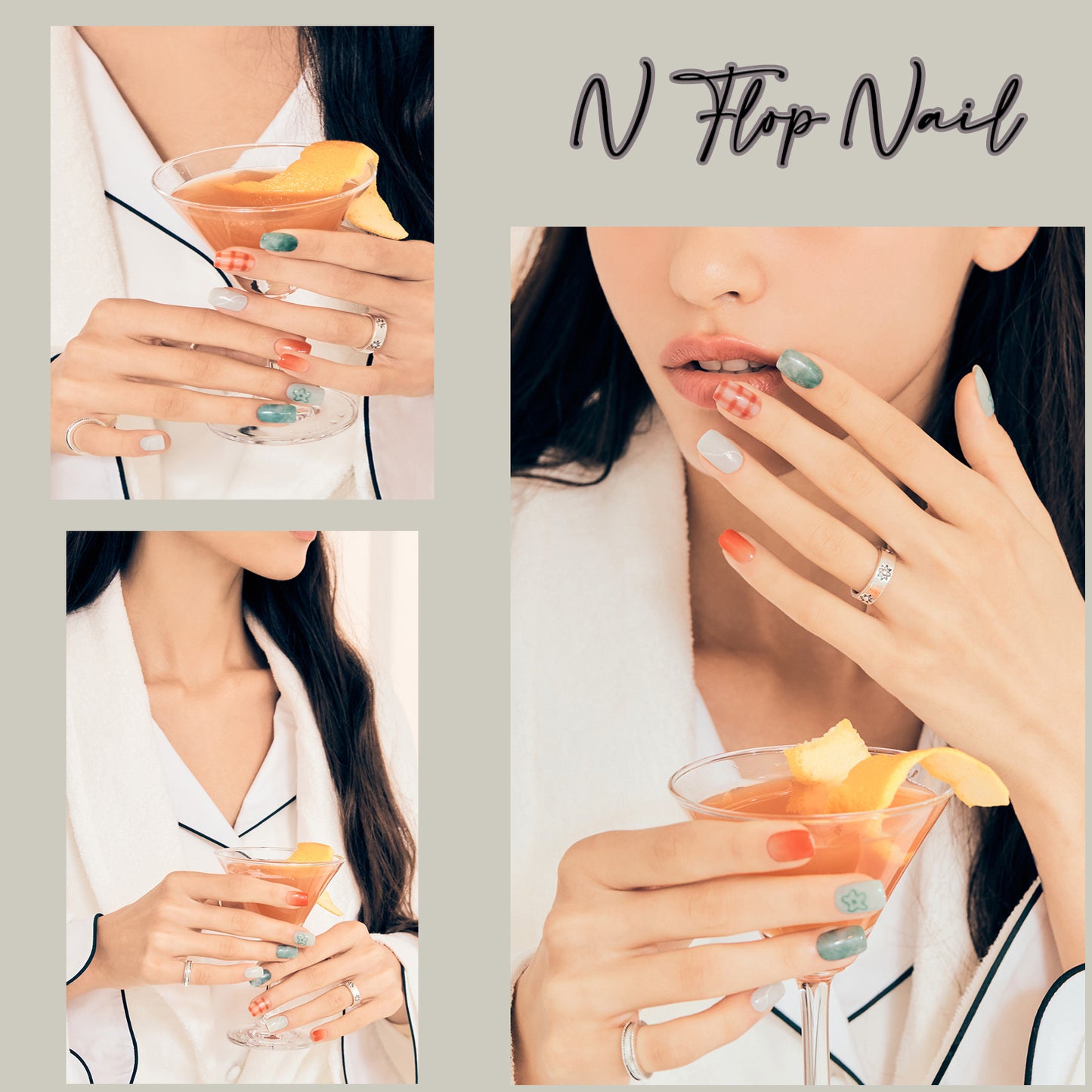 Ohora (N Flop Nail) 30pcs 16 Basic 14 Point Nail Art Pattern