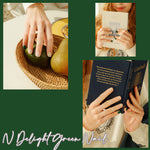 Muzmak (N Delight Green (Short Square)Nail) 36pcs Nail Art Pattern Sticker Set Semicure Nail