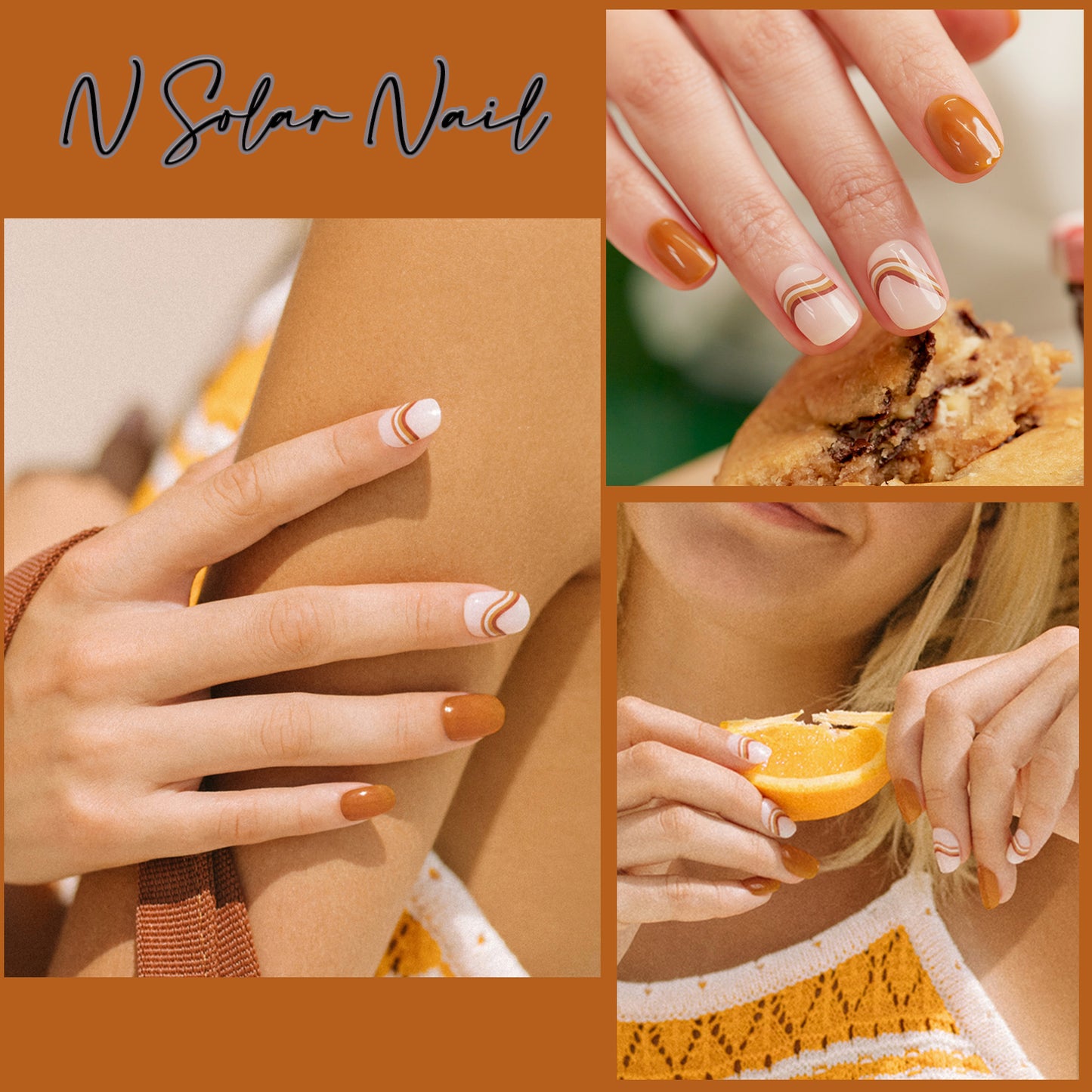 Ohora (N Solar  Nail) 30pcs 16 Basic 14 Point Nail Art Pattern Sticker Set Semicure Nail
