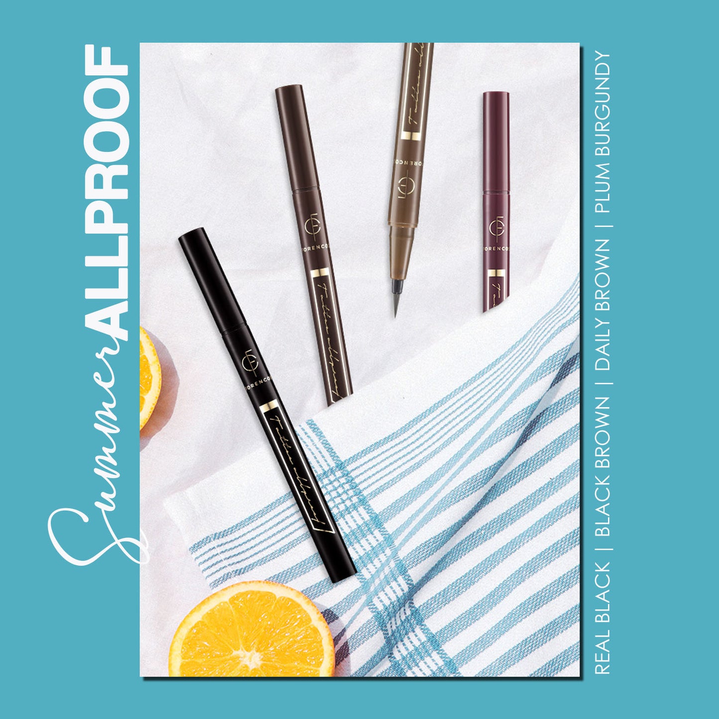 FORENCOS Tattoo All Proof Liquid Eyeliner Intense Color 4 Types
