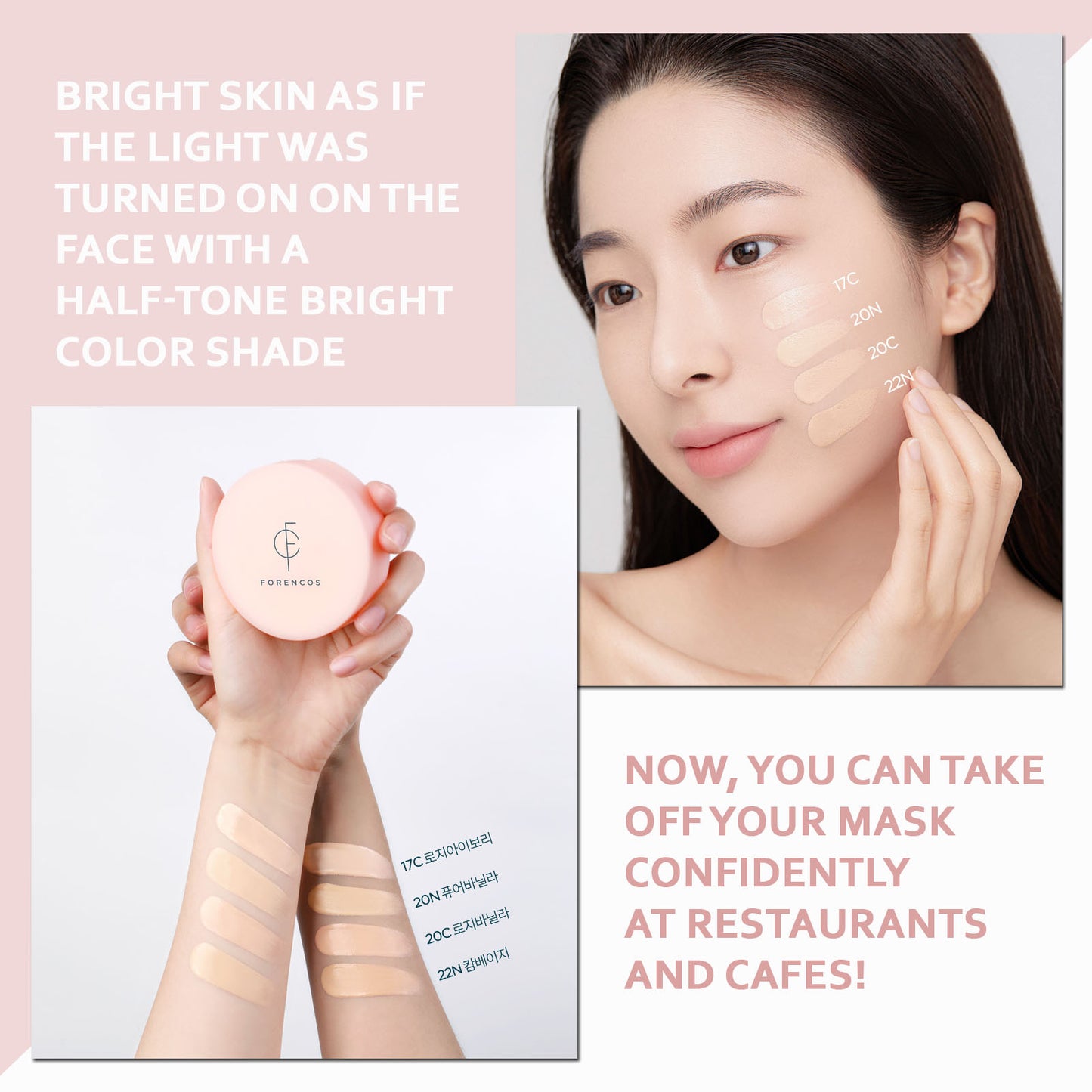 FORENCOS Bare Fit Lasting Cushion Set