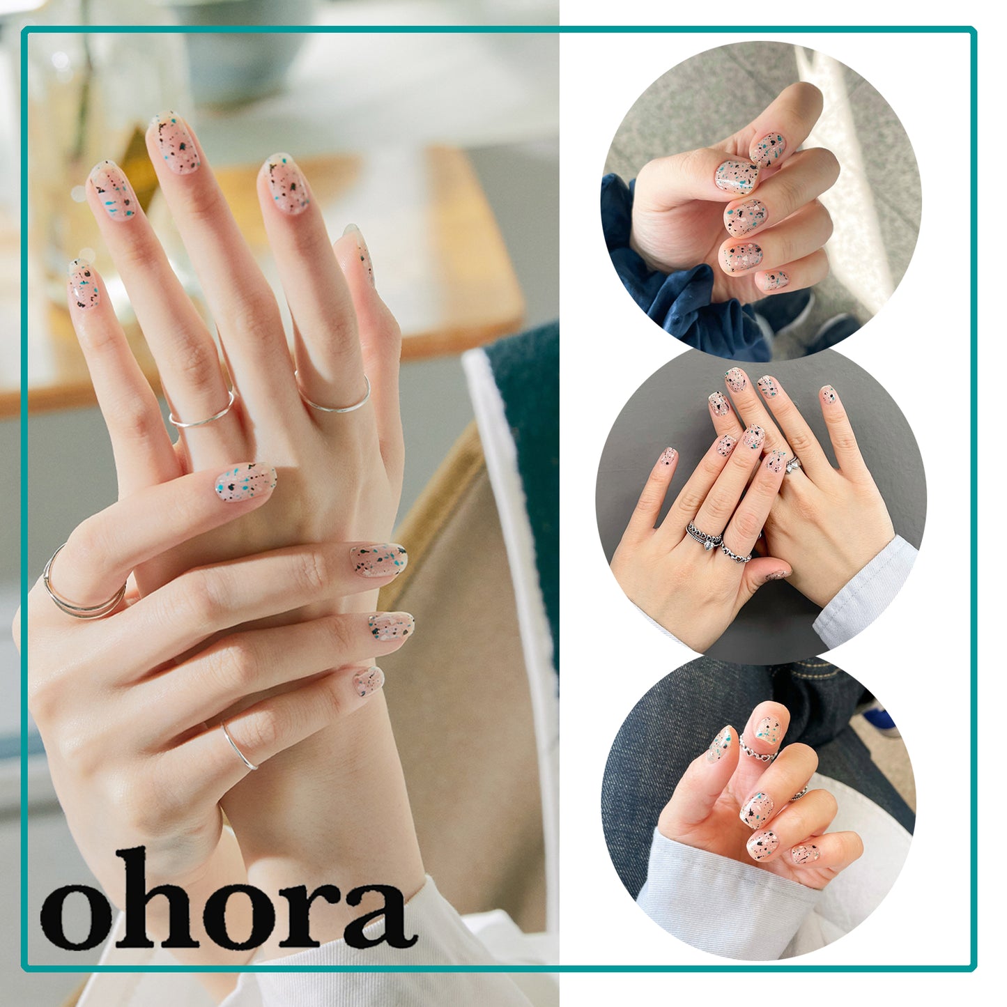 Ohora (N Peacock Drop Nails )