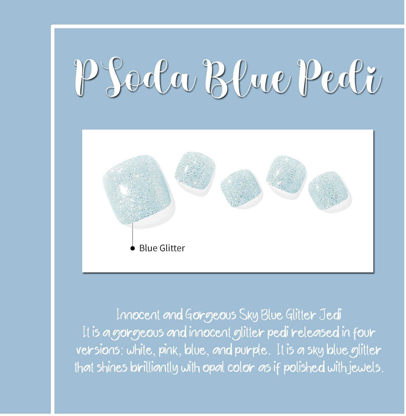 Ohora (P Soda Blue Pedi) Nail Gel Set