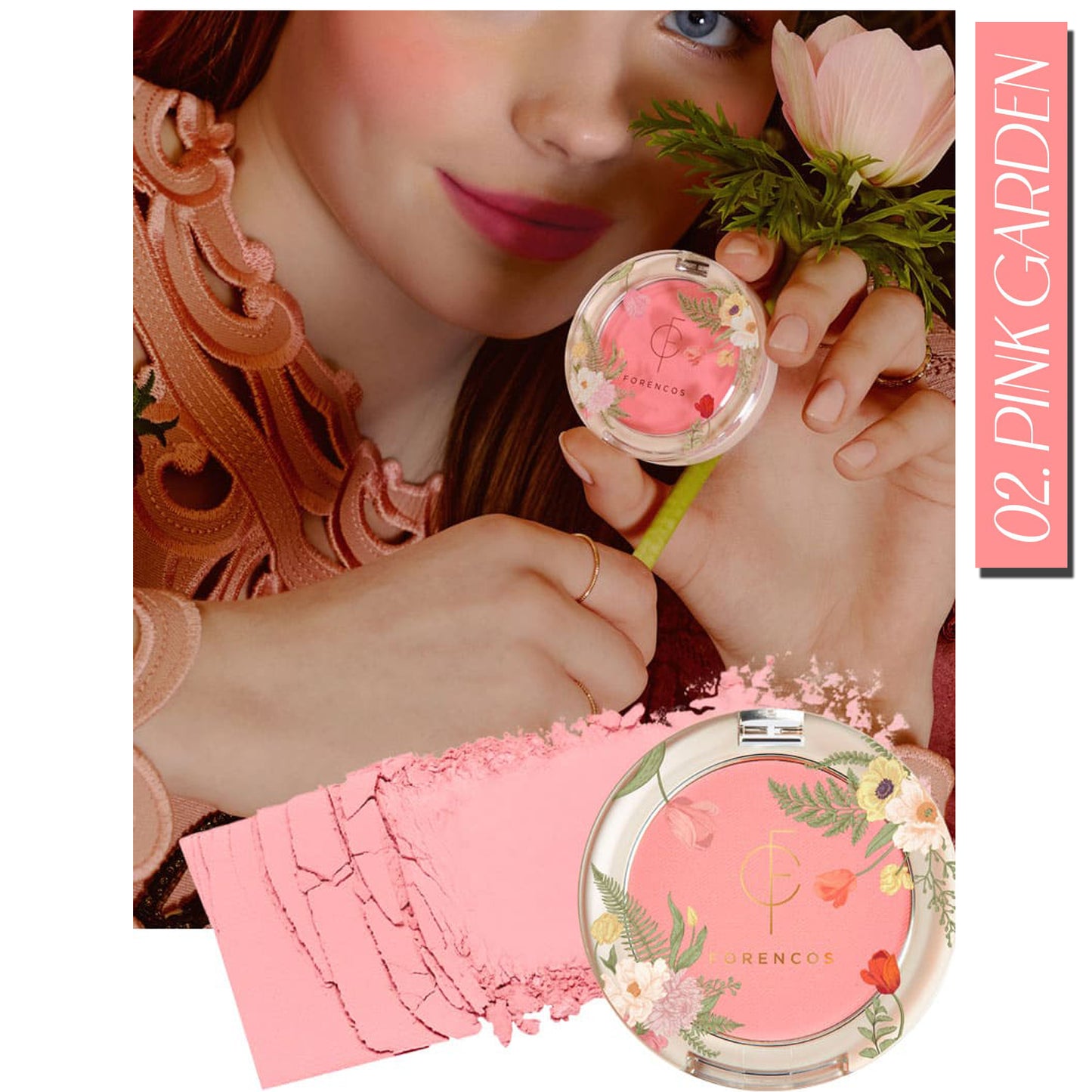 Forencos Floor Blusher Pastel Color Powder Cheek Blush 2 Types